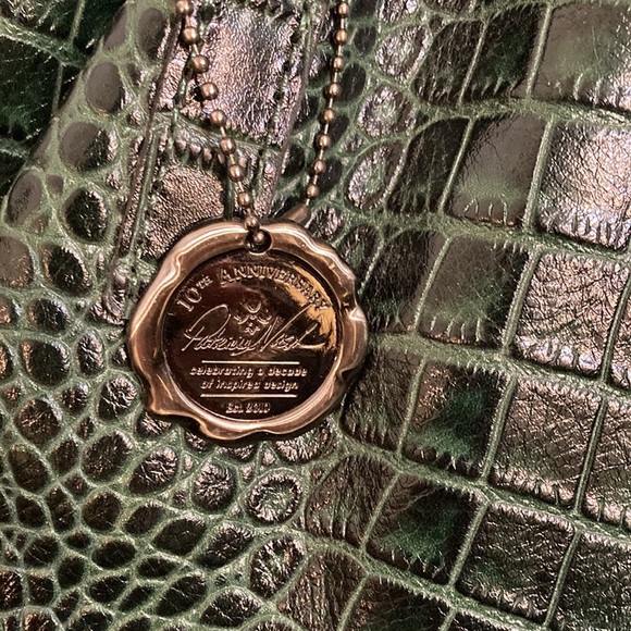 Patricia Nash 10th Anniversary Limited Edition Vintage Green Croc Leather Bag - Picture 8 of 16